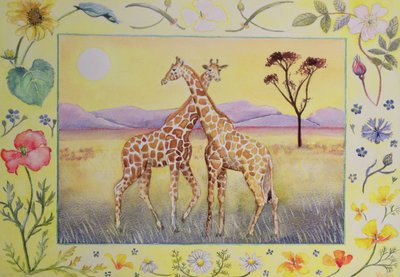 Giraffa (mese di luglio da un calendario) da Vivika Alexander
